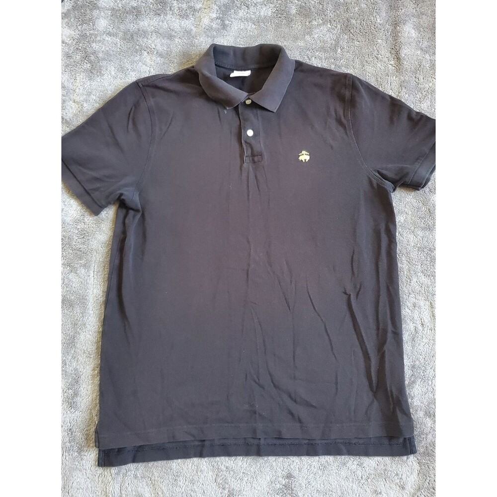 Brooks Brothers Golf Polo Performance Charcoal Short Sleeve Mens Size L Cotton